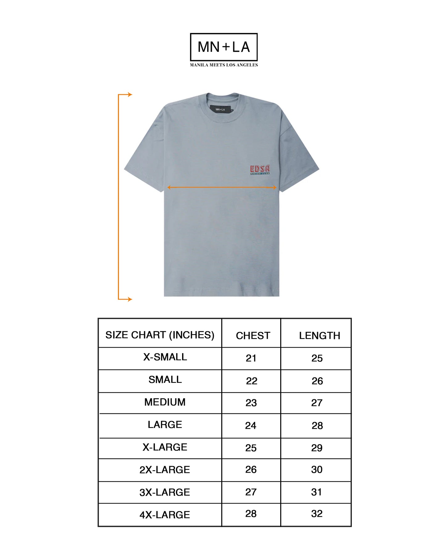 "EDSA RACING CLUB" TEE IN GLACIER