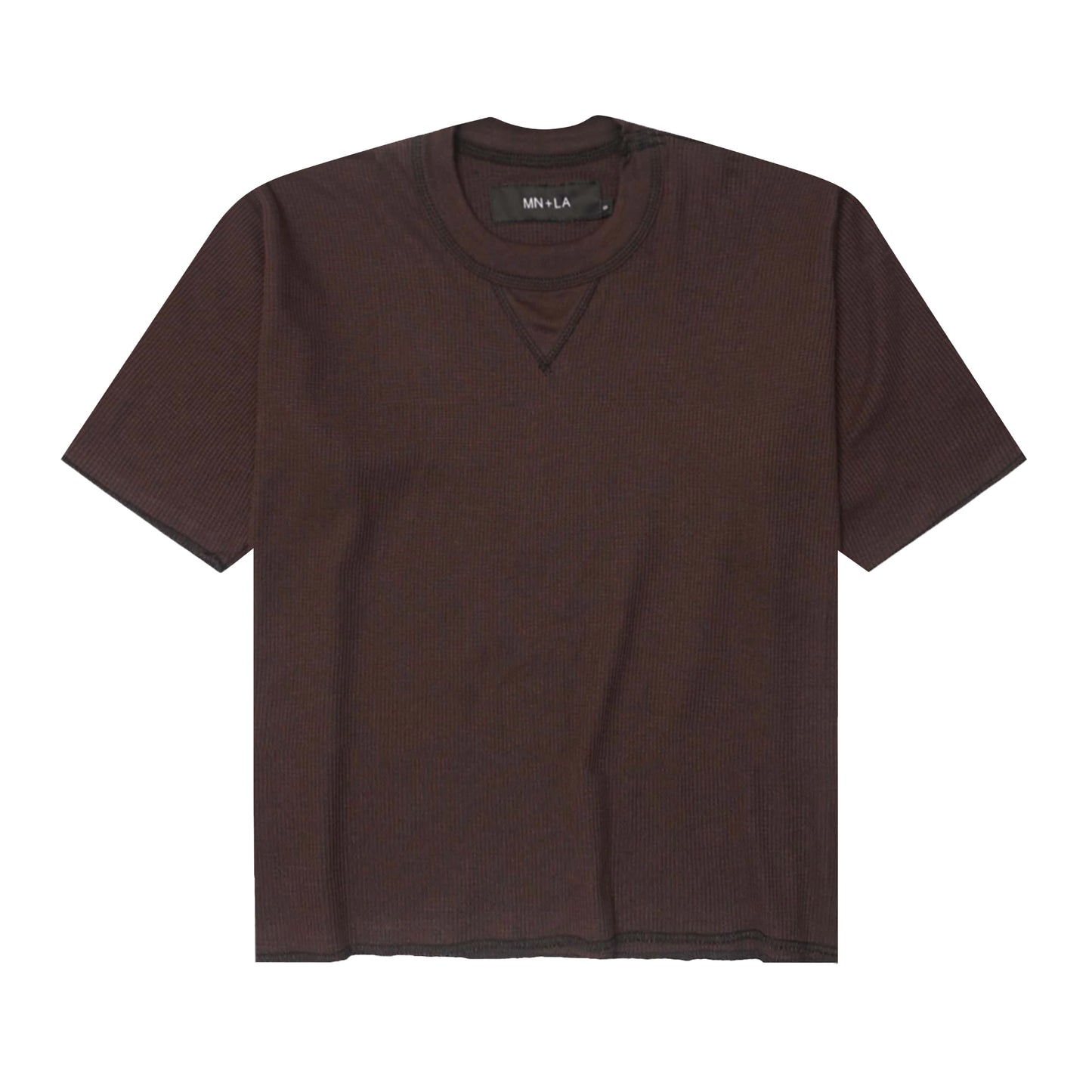 EXO™ MILITIA MOCK NECK WAFFLE TEE IN CHARCOAL GREY