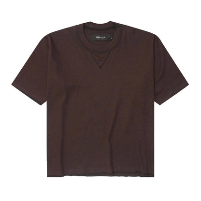 EXO™ MILITIA MOCK NECK WAFFLE TEE IN CHARCOAL GREY