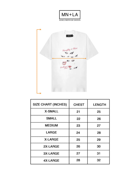 "EYES NEVER LIE" TEE IN WHITE