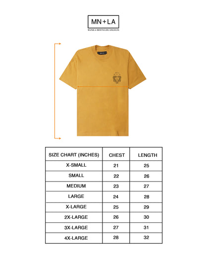 "FCF" TEE IN MUSTARD