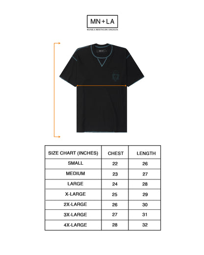 "FCF" WAFFLE TEE IN ANTHRACITE/JADE
