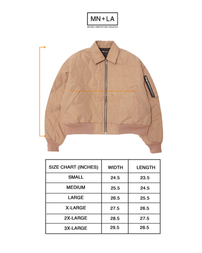 FLIGHT BOMBER JACKET IN CHAMPAGNE