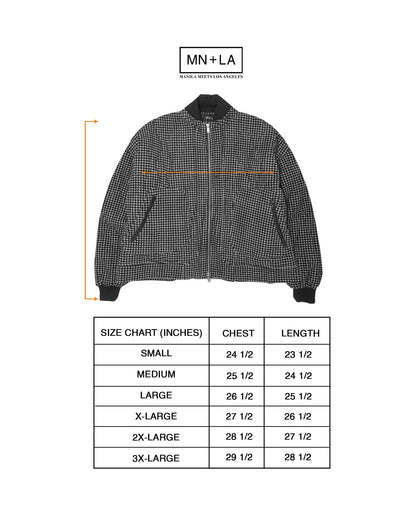 "FLOW" BOMBER JACKET IN HOUNDSTOOTH