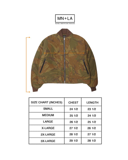 "FLOW" BOMBER JACKET IN JUNGLE CAMO