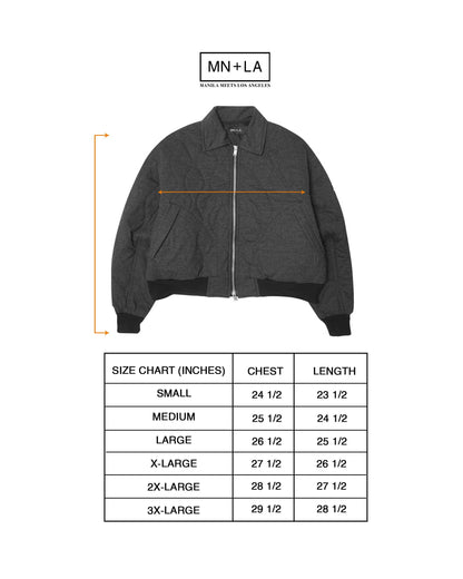 "FLOW" BOMBER JACKET IN MIDNIGHT HEATHER