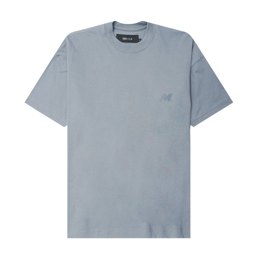 "OUTDOOR EXPLORATION" MULTI LOGO TEE IN GLACIER