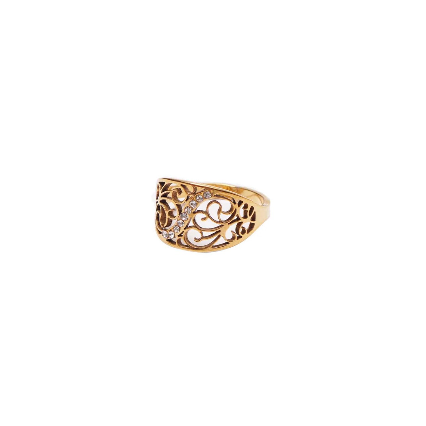 GLEAMSTONE ROOTS GOLD RING