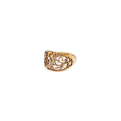 GLEAMSTONE ROOTS GOLD RING