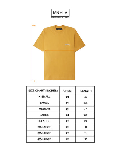 "GOLDEN COAST" TEE IN MUSTARD