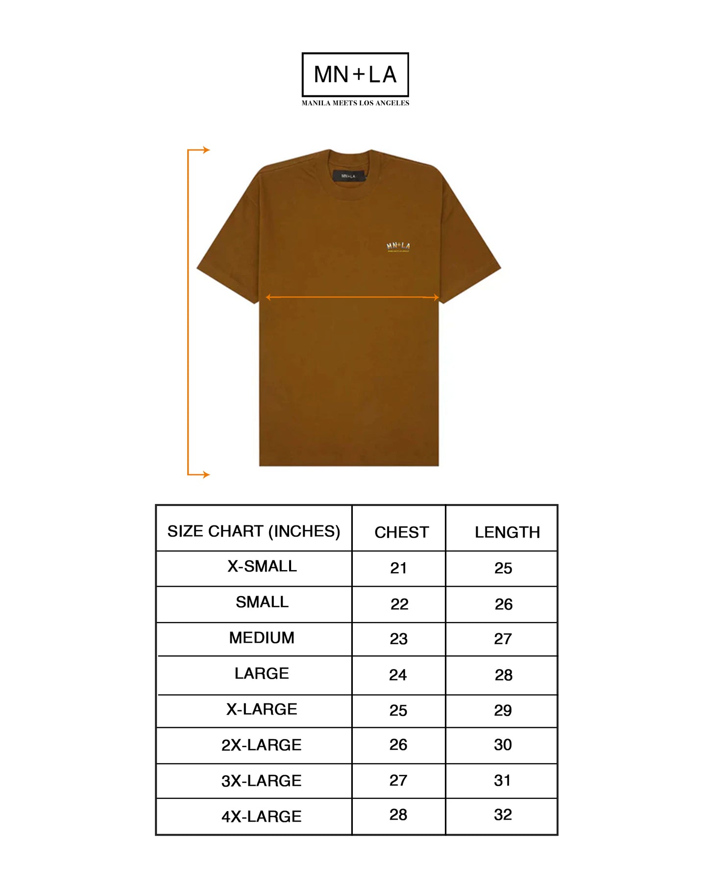 "GOLDEN COAST" TEE IN RUST