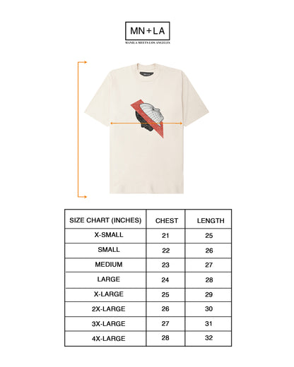 "HEADSPACE" TEE IN OAT