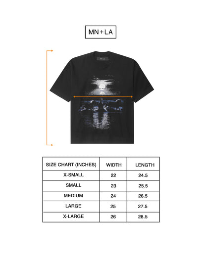 "HORSE POWER" TEE IN MIDNIGHT