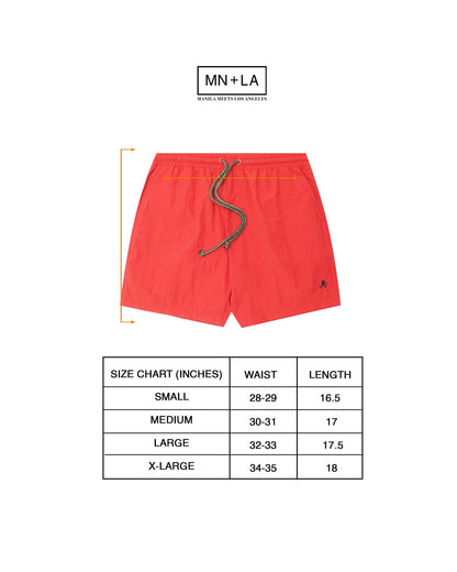 HOUSE SHORTS IN SCARLET