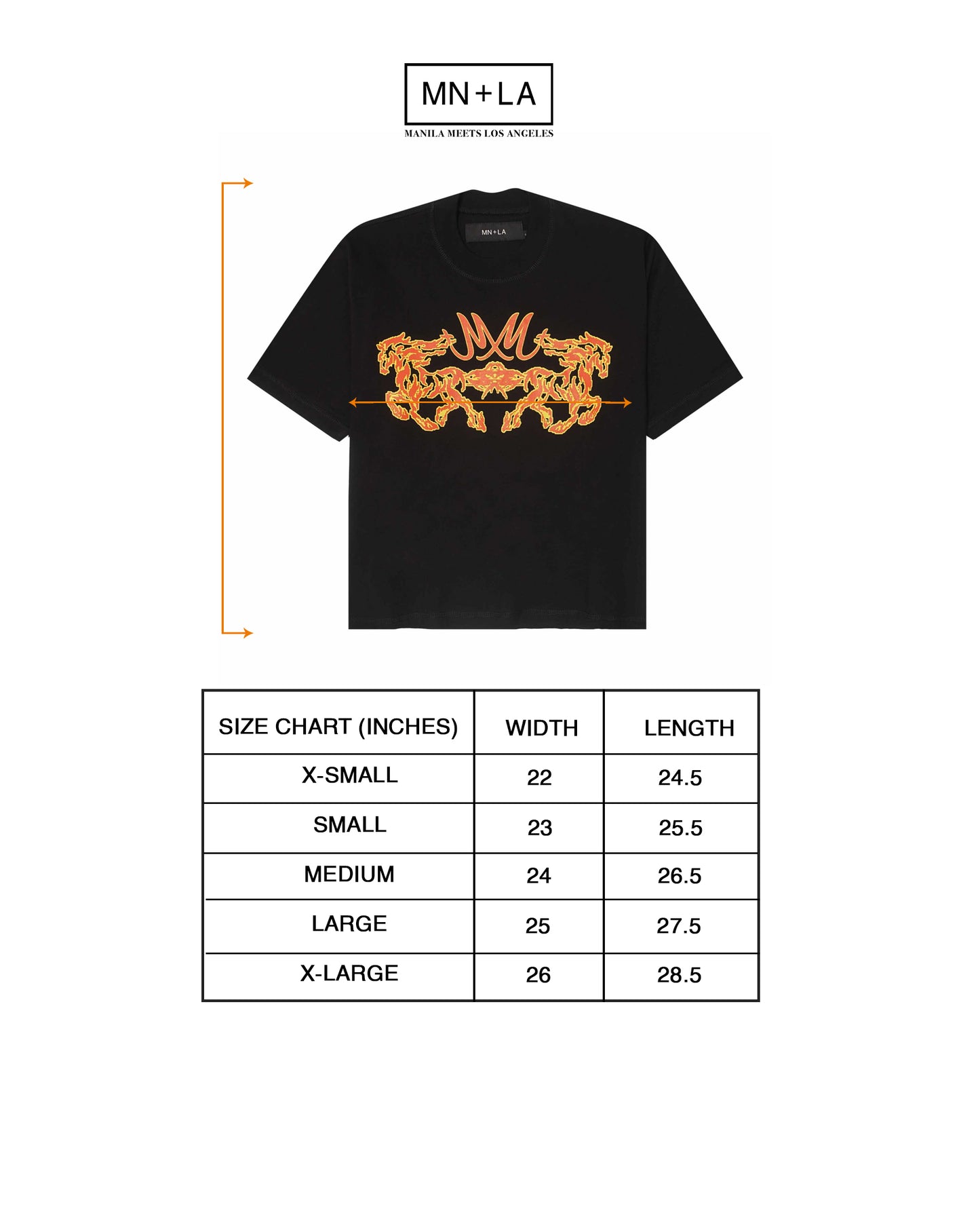 “BURNING STALLION” TEE IN WHITE