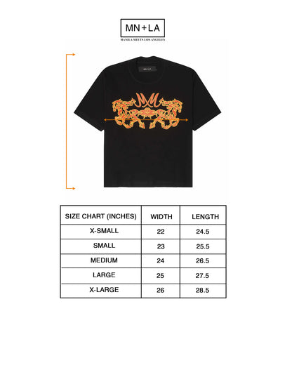 “BURNING STALLION” TEE IN WHITE