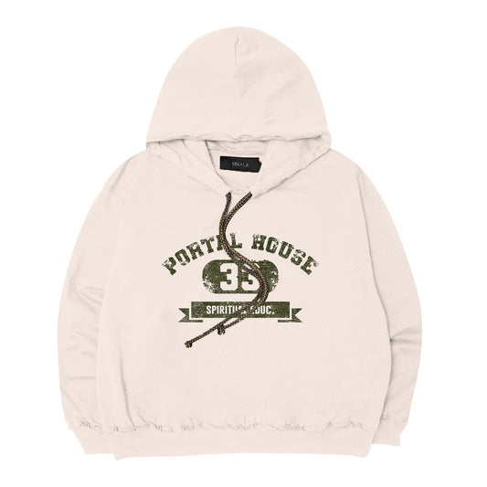 "PORTAL HOUSE 33" HOODIE IN OAT