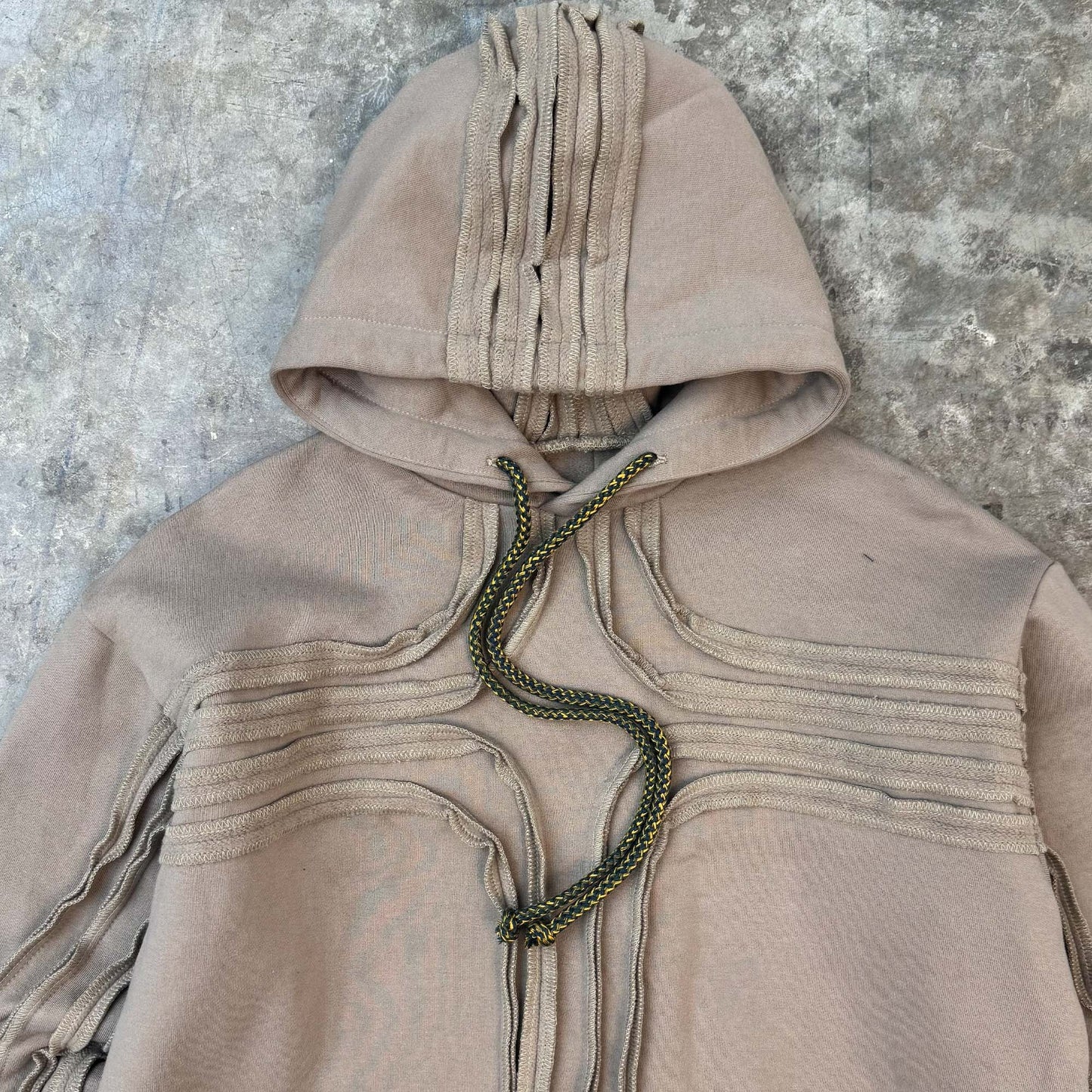 CROSS FORGED HOODIE IN TAN
