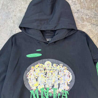 "ECHOES OF HEAVEN" HOODIE IN CAVIAR