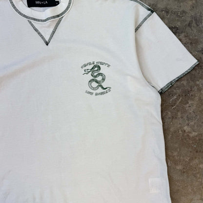 "YEAR OF THE SNAKE V2" WAFFLE TEE IN WHITE