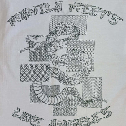 "YEAR OF THE SNAKE V2" WAFFLE TEE IN WHITE