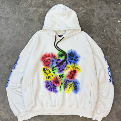 "CITY OF ANGELS" HOODIE IN WHITE