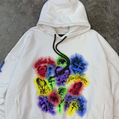 "CITY OF ANGELS" HOODIE IN WHITE