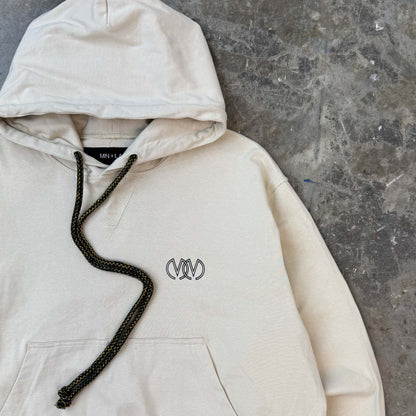 "TWIN M'$" HOODIE IN OAT