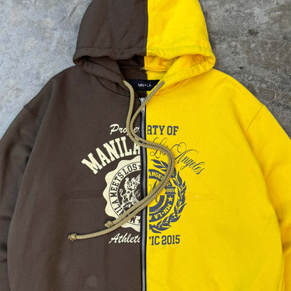 MN+LA™ SPLIT HOODIE IN WOOD/MUSTARD