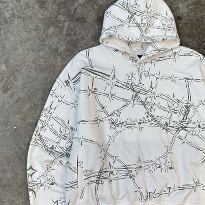"WIRE WORK" HOODIE IN ARCTIC