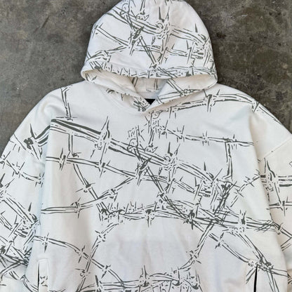 "WIRE WORK" HOODIE IN ARCTIC
