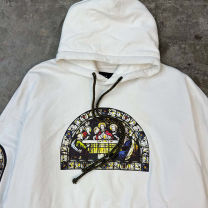 "LAST SUPPER" HOODIE IN WHITE