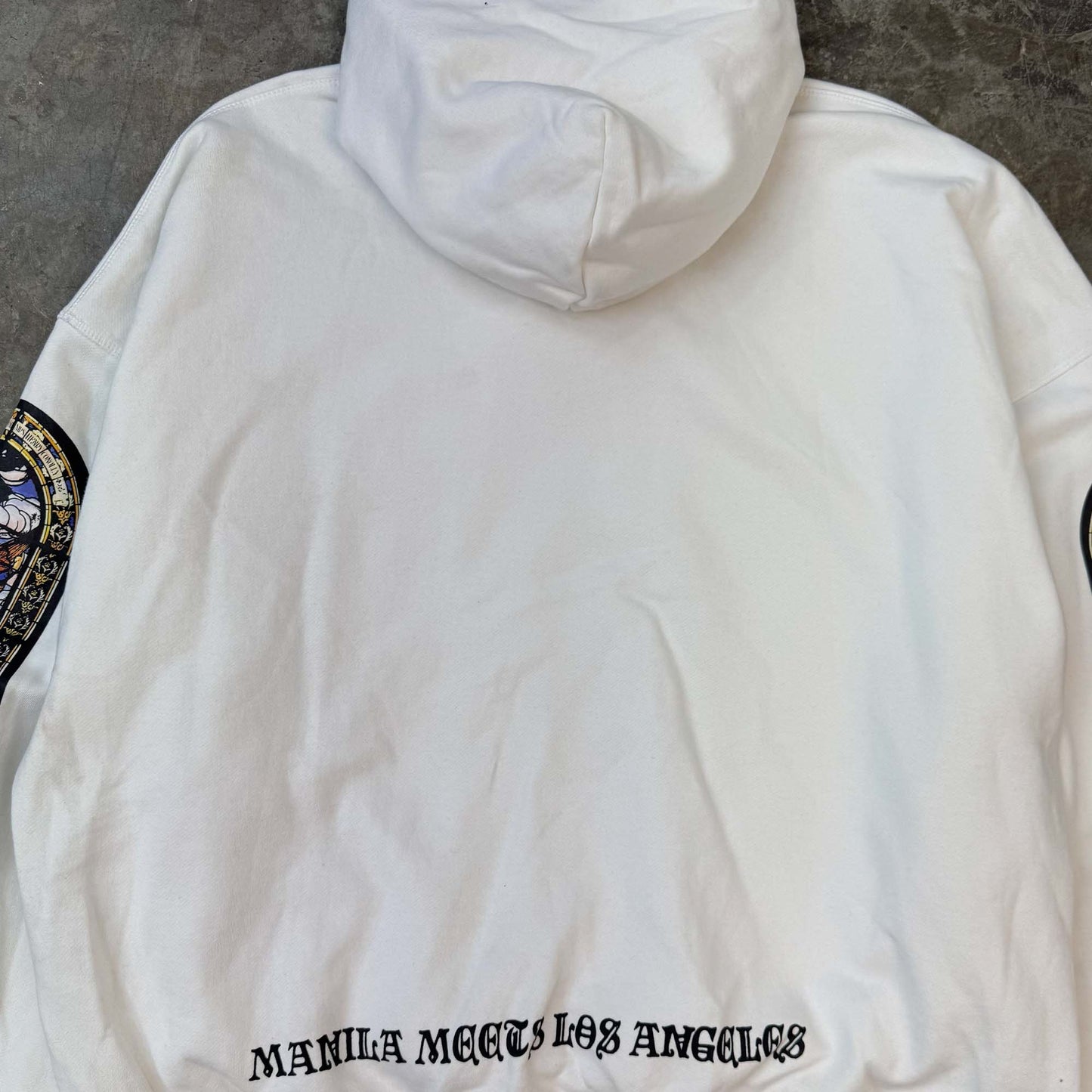 "LAST SUPPER" HOODIE IN WHITE