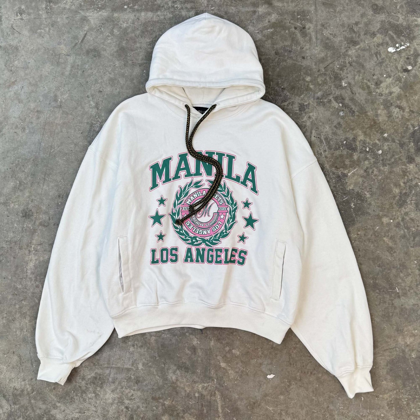 MN+LA™ ARCHIVE STUDIOS HOODIE IN WHITE