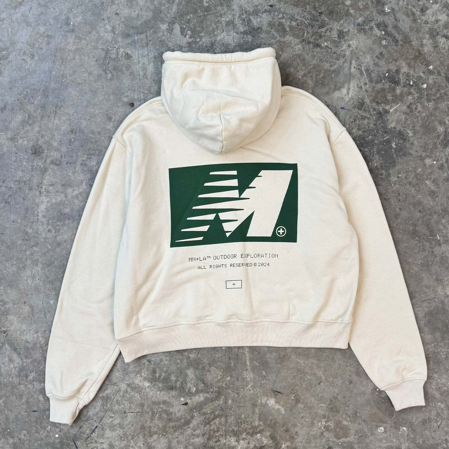 "OUTDOOR EXPLORATION" HOODIE IN OAT