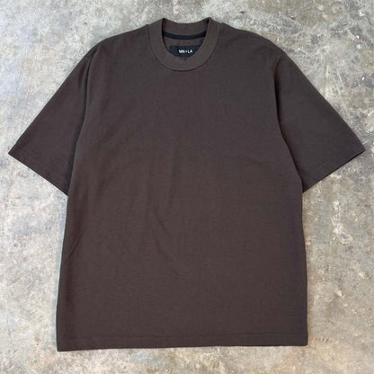 WAFFLE WEAVE OVERSIZED TEE IN CHARCOAL GREY