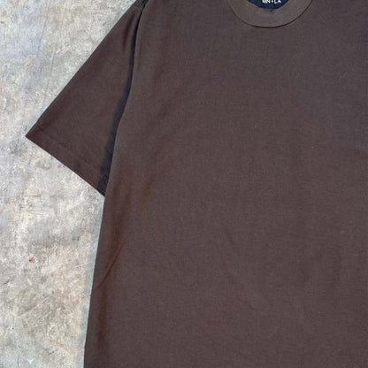 WAFFLE WEAVE OVERSIZED TEE IN CHARCOAL GREY