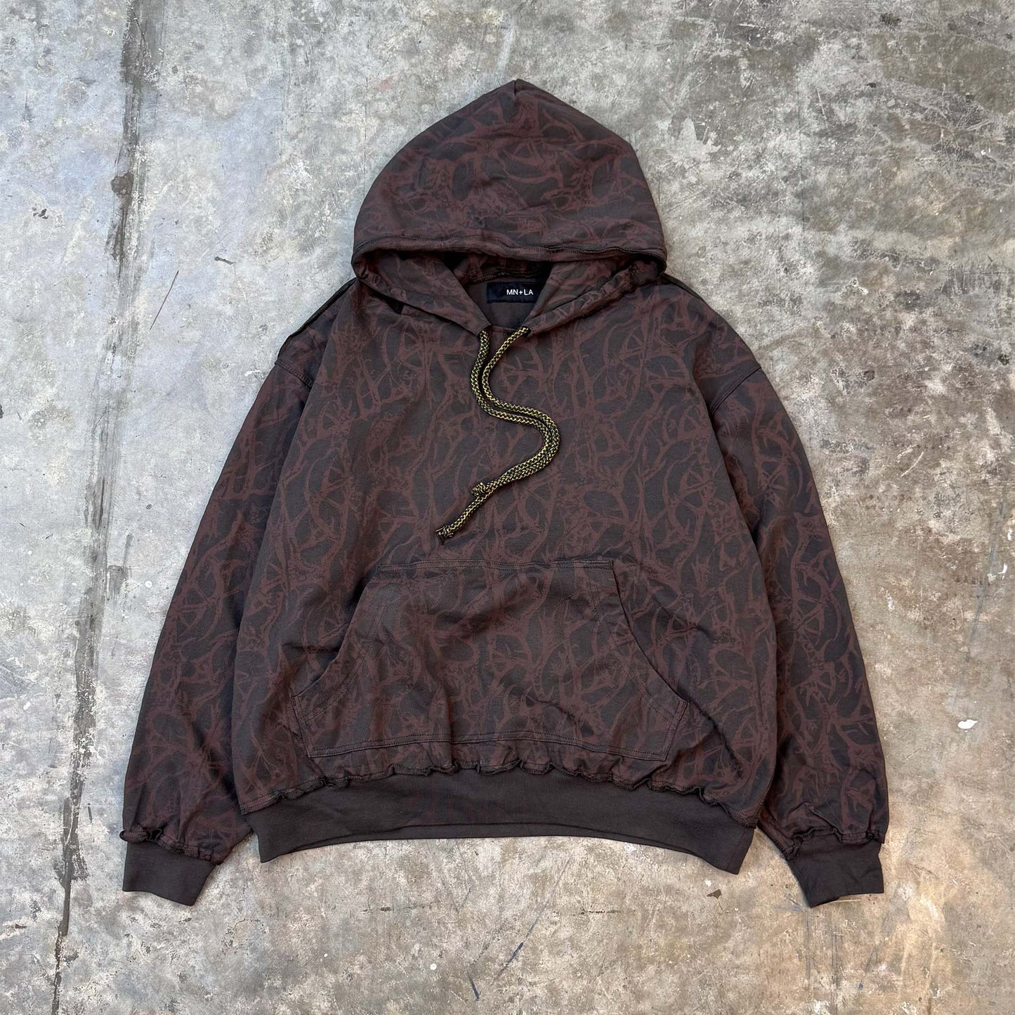 "VINES AND THORNS" AFTERHOOD V2 IN CHARCOAL GREY