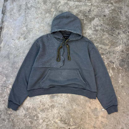 DECONSTRUCTED HOODIE IN CEMENT