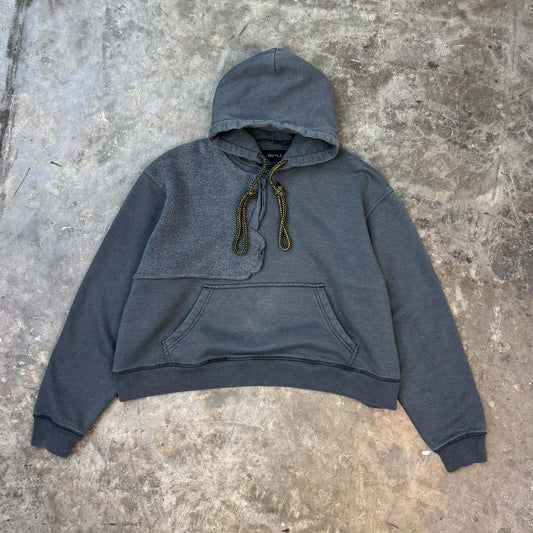 DECONSTRUCTED HOODIE IN CEMENT