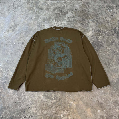 "YEAR OF THE DRAGON" LONGSLEEVE TEE V3 IN OLIVE
