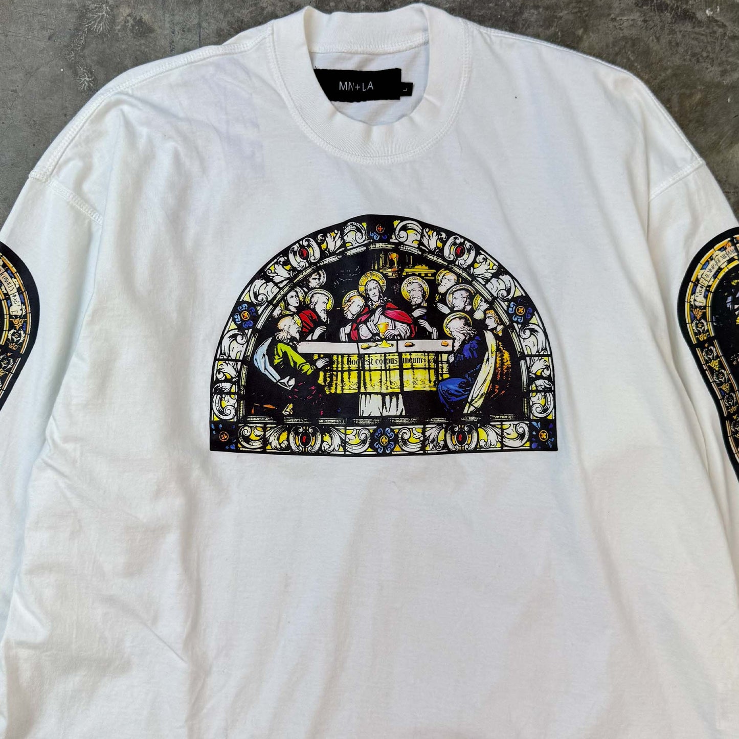 "LAST SUPPER" LONGSLEEVE TEE IN WHITE
