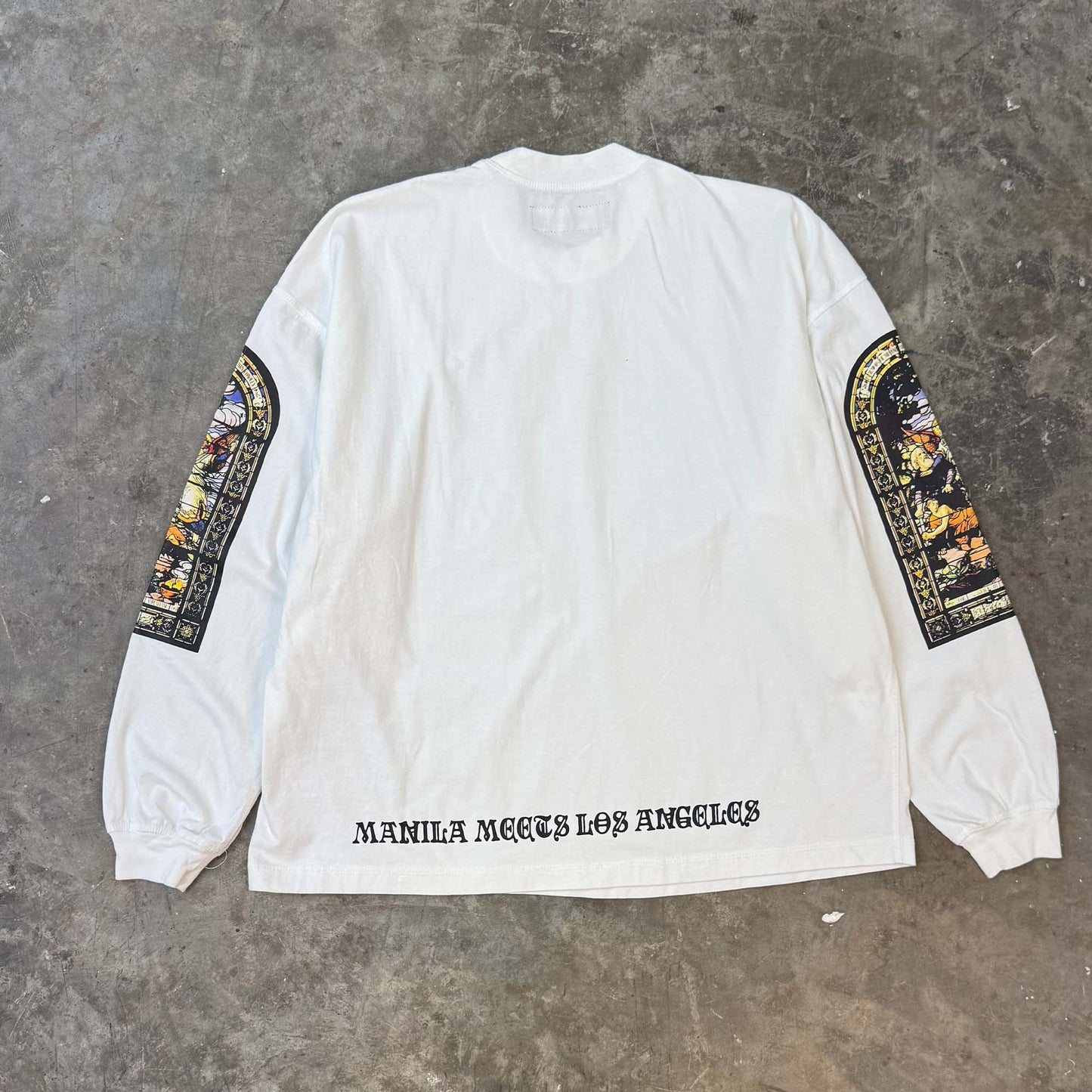"LAST SUPPER" LONGSLEEVE TEE IN WHITE