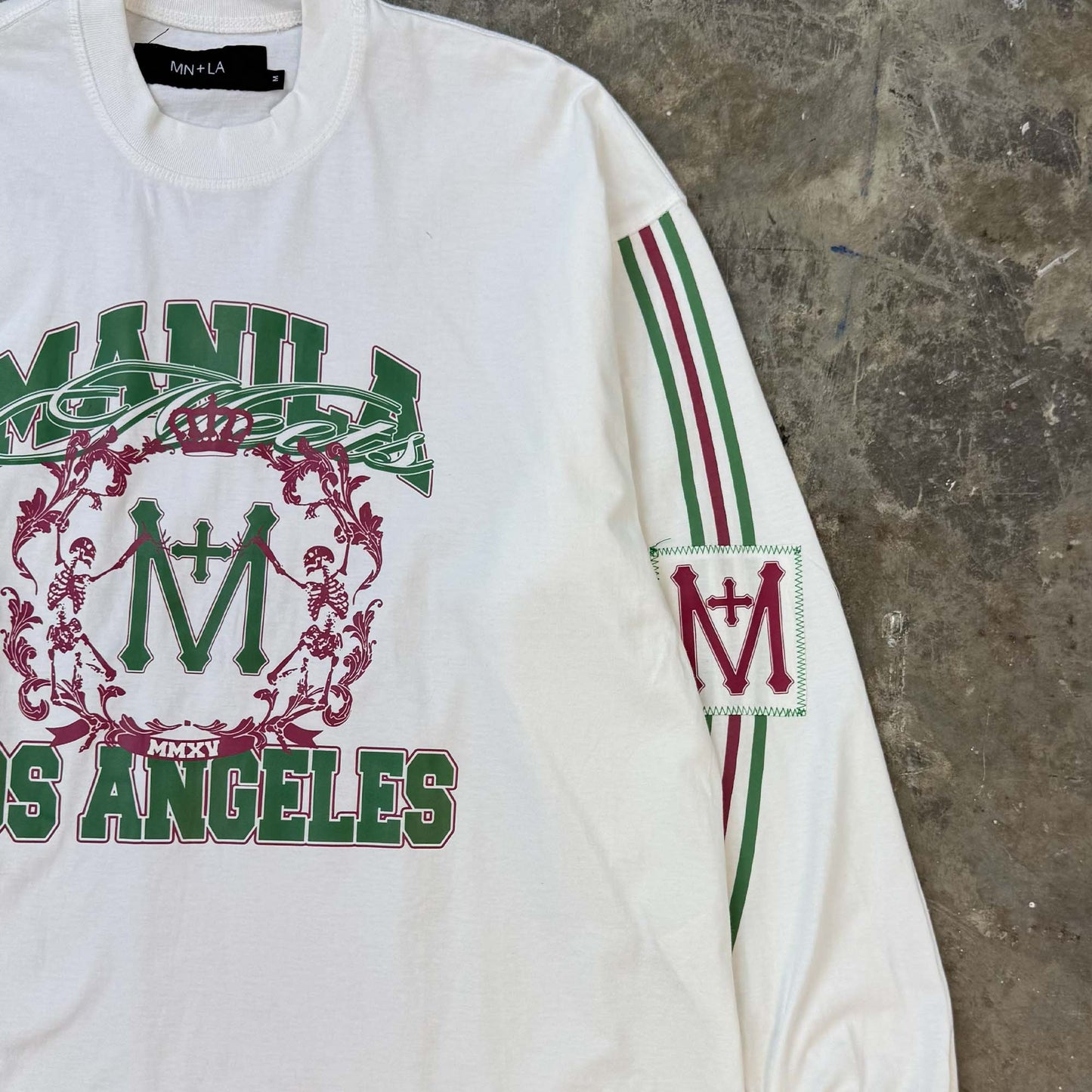"FAST LANE" LONGSLEEVE TEE IN WHITE