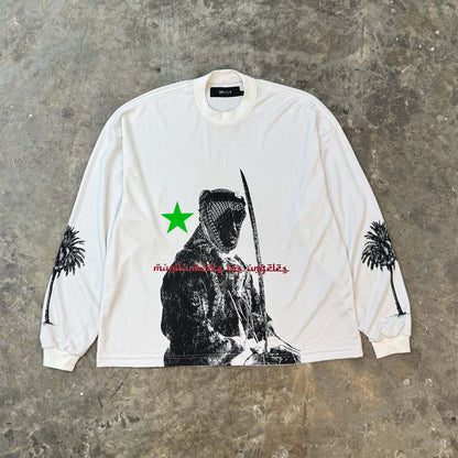 "DESERT PHANTOM" LONGSLEEVE TEE V2 IN WHITE