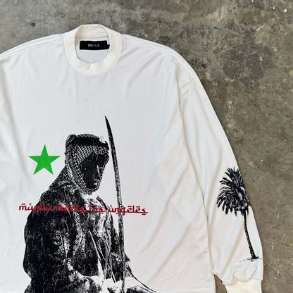"DESERT PHANTOM" LONGSLEEVE TEE V2 IN WHITE