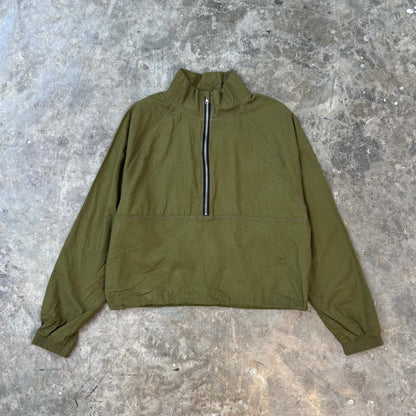 QUARTER ZIP L/S TEE V2 IN OLIVE