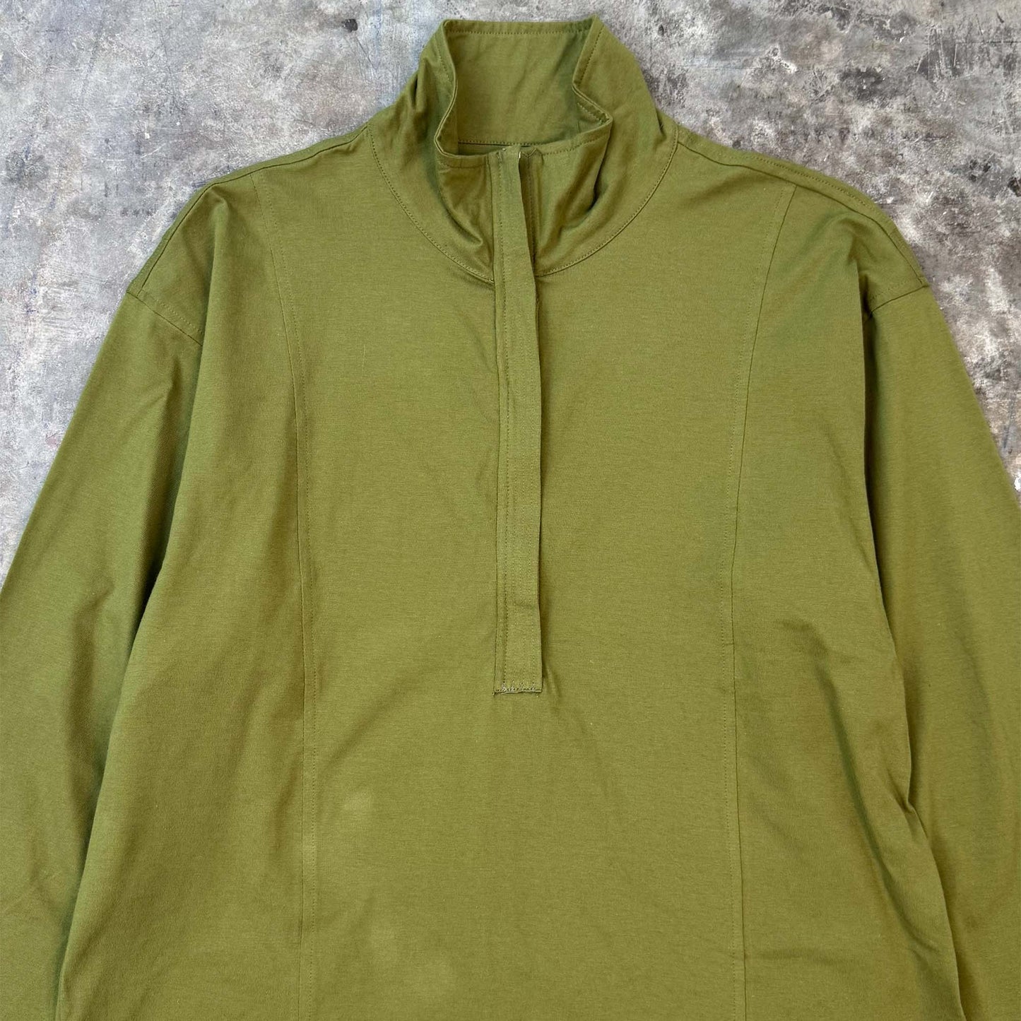 QUARTER ZIP L/S TEE IN FERN