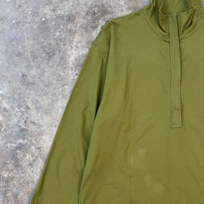 QUARTER ZIP L/S TEE IN FERN