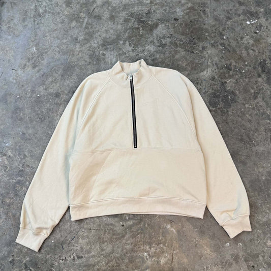QUARTER ZIP SWEATSHIRT IN OAT